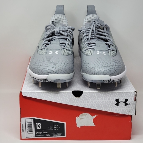Under Armour Harper 7 Low ST Baseball Metal Cleats 3025582-101 Men's Size 13 New - Picture 5 of 13